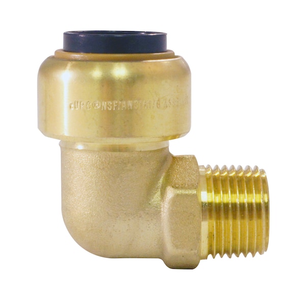 Apollo 1/2 in. Brass Push-To-Connect x 3/8 in. Male Pipe Thread 90-Degree Elbow FSBME1238 - main